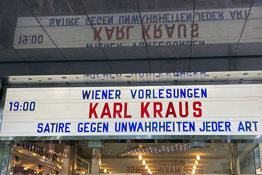 Karl Kraus Wiener Vorlesungen Foto Manfred Horak